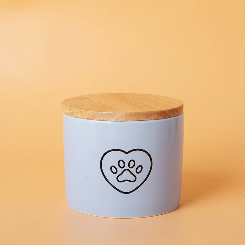Pet Urn Blue Pet Urn Ceramic Urn Cat Dog Hair Collection Memories Memorial Storage Cross-border Wholesale