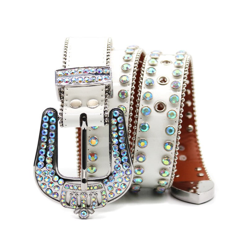 Hip-hop punk rhinestone belt rhinestone crown