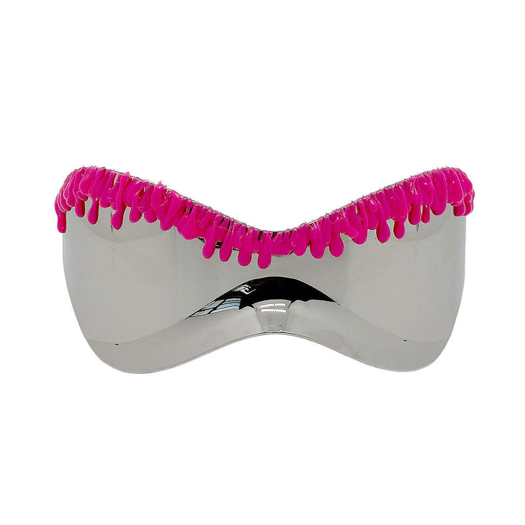 Trendy punk glasses: futuristic y2k integrated goggles - unique, niche design party sunglasses for men and women - bold and edgy eyewear