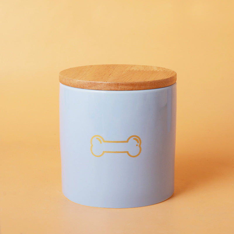 Pet Urn Blue Pet Urn Ceramic Urn Cat Dog Hair Collection Memories Memorial Storage Cross-border Wholesale