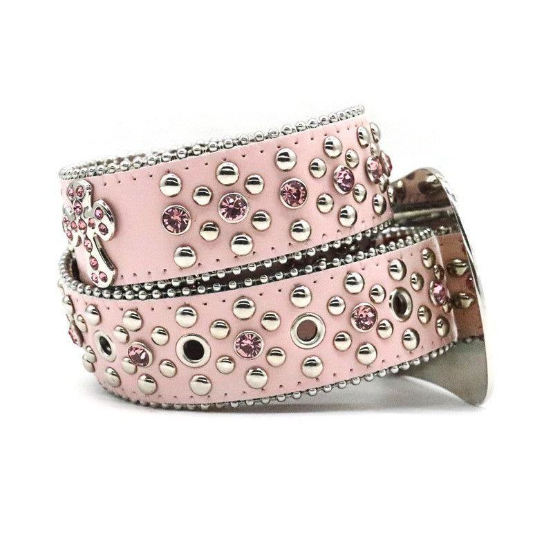 Hip-Hop Punk Rhinestone Belt