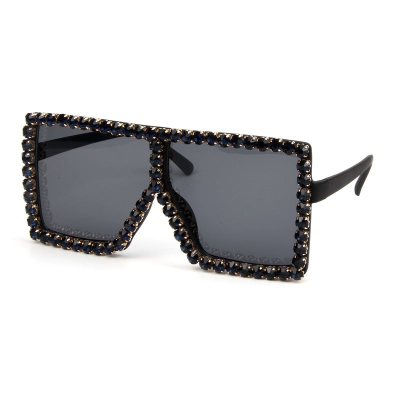 Trendy punk glasses square frame