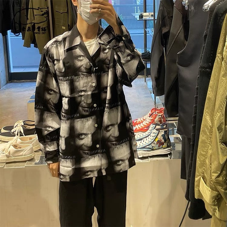 GUILTYPARTIES TIGER Long sleeved shirt Hannibal full print, Hawaiian long sleeve shirt