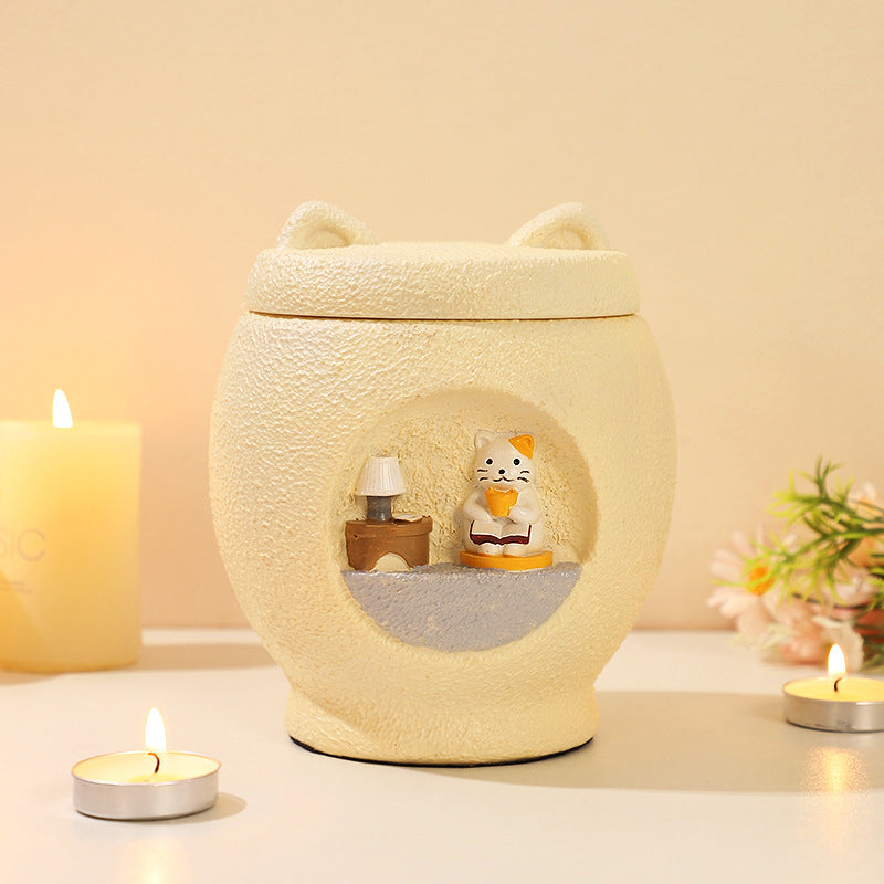 Pet Grave Marker Pet Funeral Urn Cat Dog Memorial Container Creative Pet Souvenir Pot