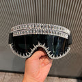 Trendy punk glasses sand and dustproof large frame sponge