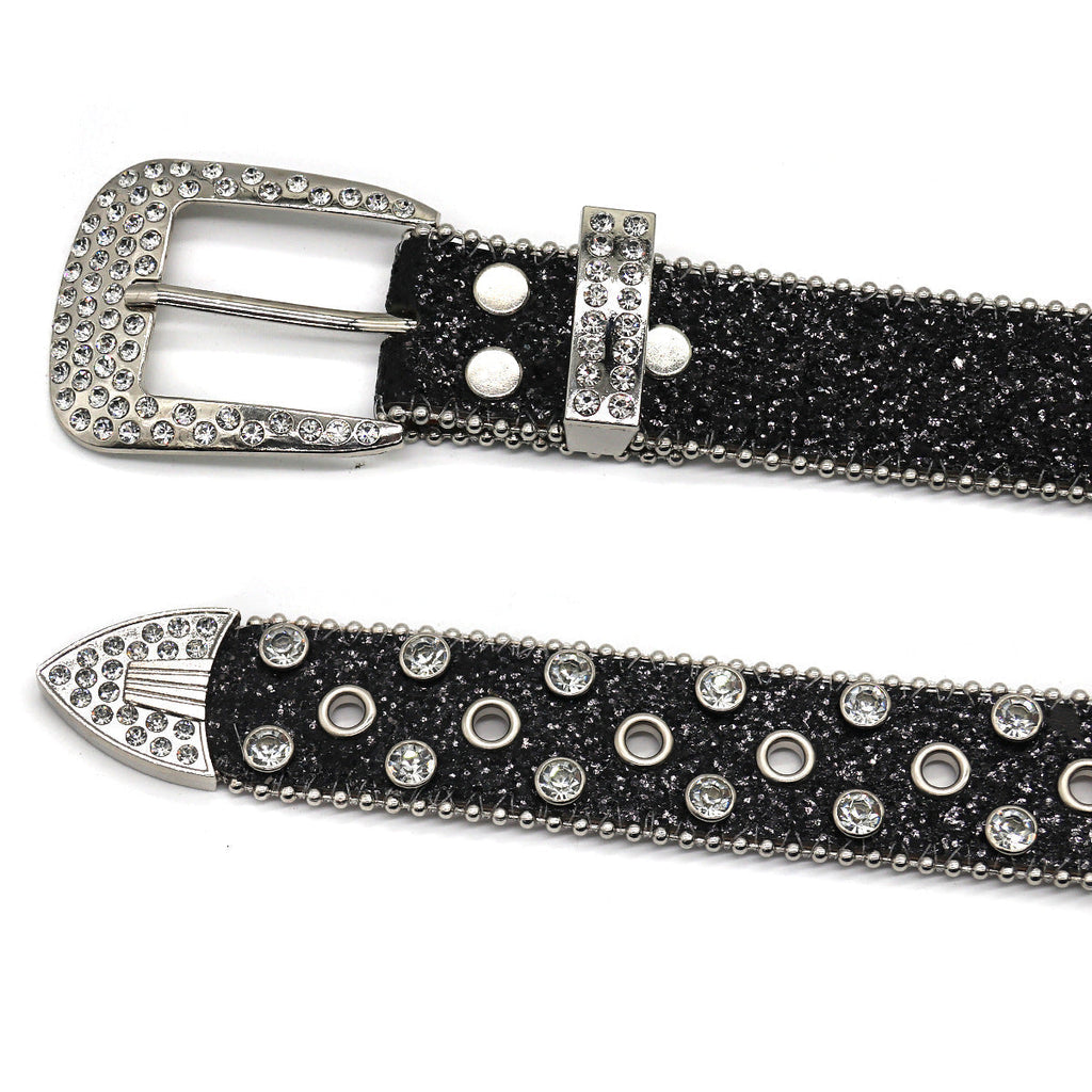 Hip-hop punk rhinestone belt punk style