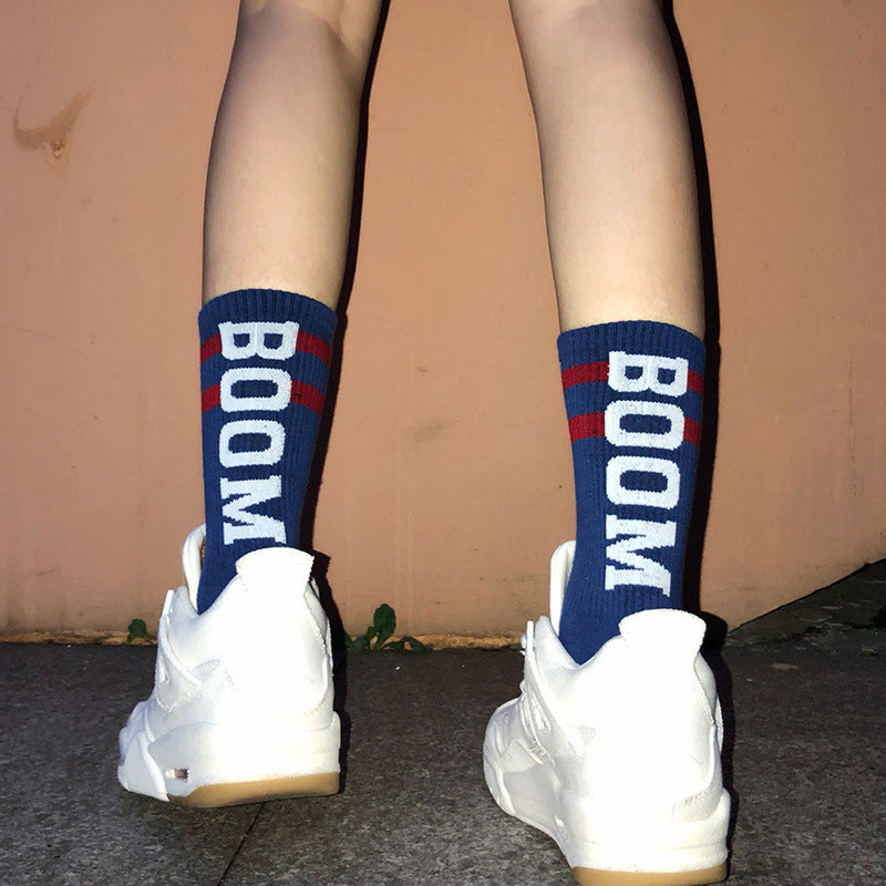 Men socks letterboomknee socks