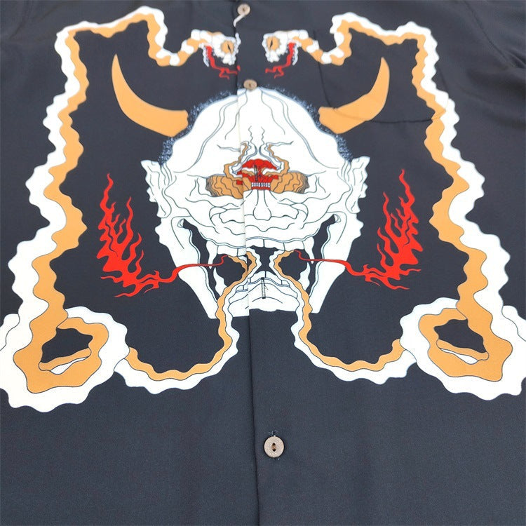 GUILTYPARTIES TIGER Shirts Prajna Wolf Head ALOHA Heaven Tokyo Hawaii Short Sleeve Shirt
