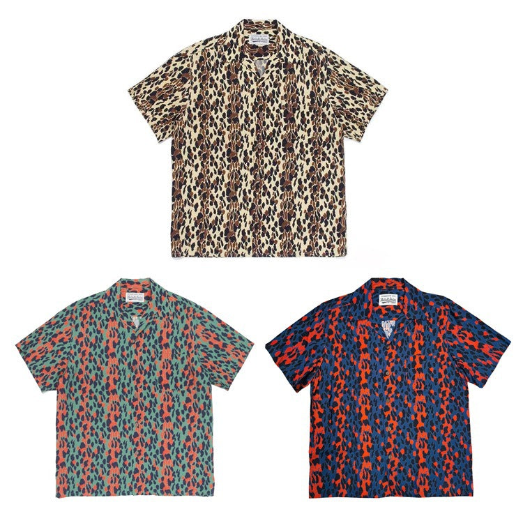 GUILTYPARTIES TIGER Shirts Thin leopard print short-sleeved Takuya Kimura Same shirt for men and women
