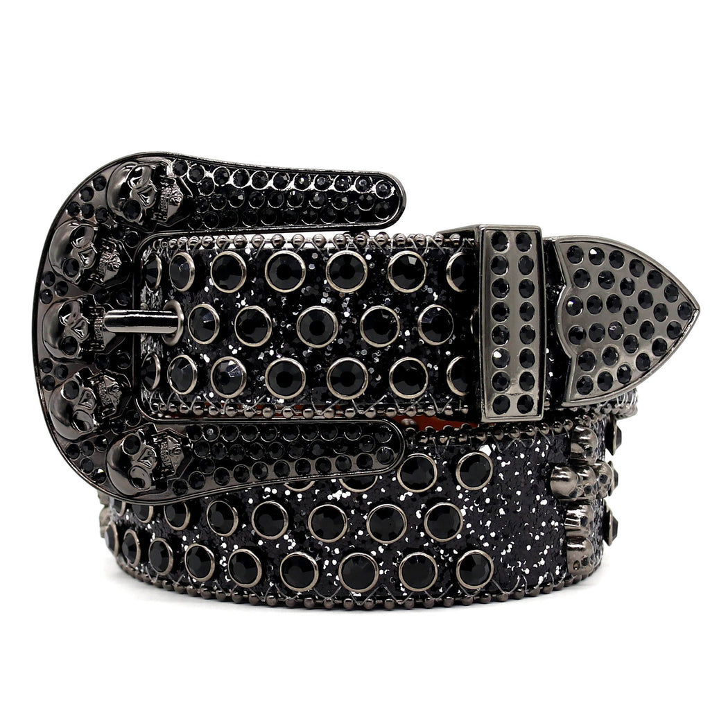 Hip-hop punk rhinestone belt y2k skull accessories