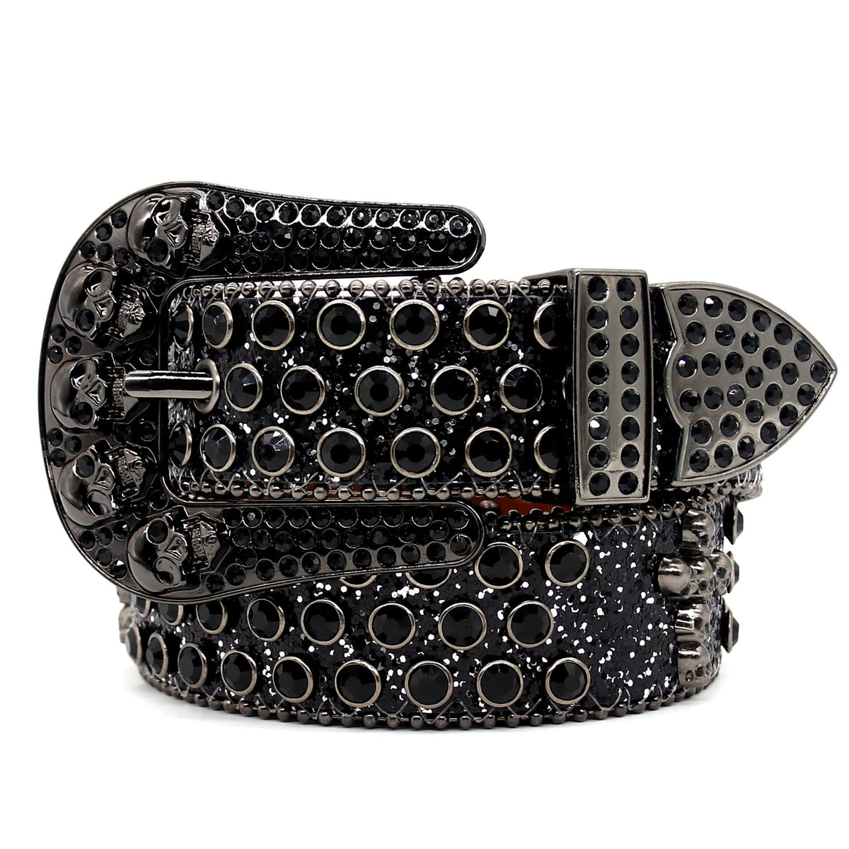Hip-hop punk rhinestone belt y2k skull accessories