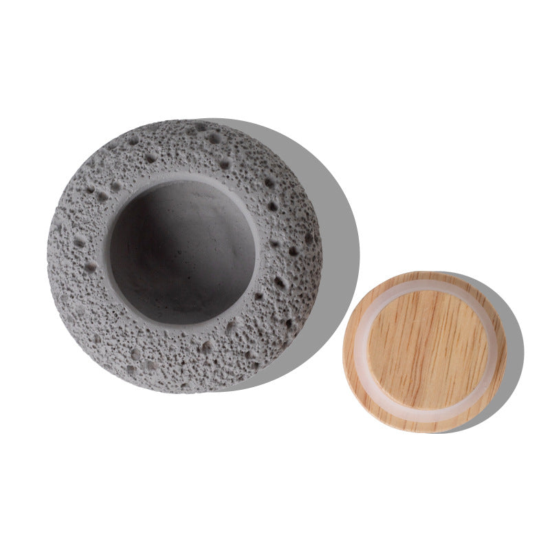 Pet Urn Wood Cover Sealed Silicone Ring Moisture-proof Cement Urn Cat Dog Death Memorial Box