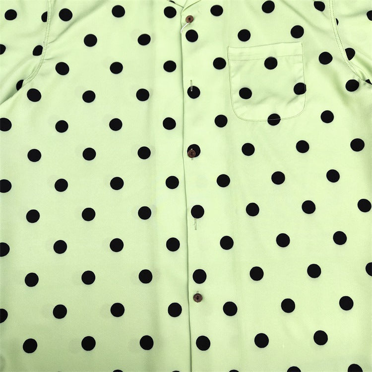 GUILTYPARTIES TIGER Shirts 24ss polka dot glass ball rayon Hawaiian casual short-sleeved shirt