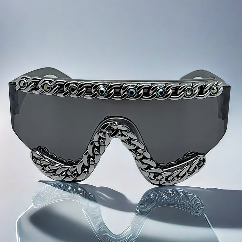 Trendy punk glasses y2k chain