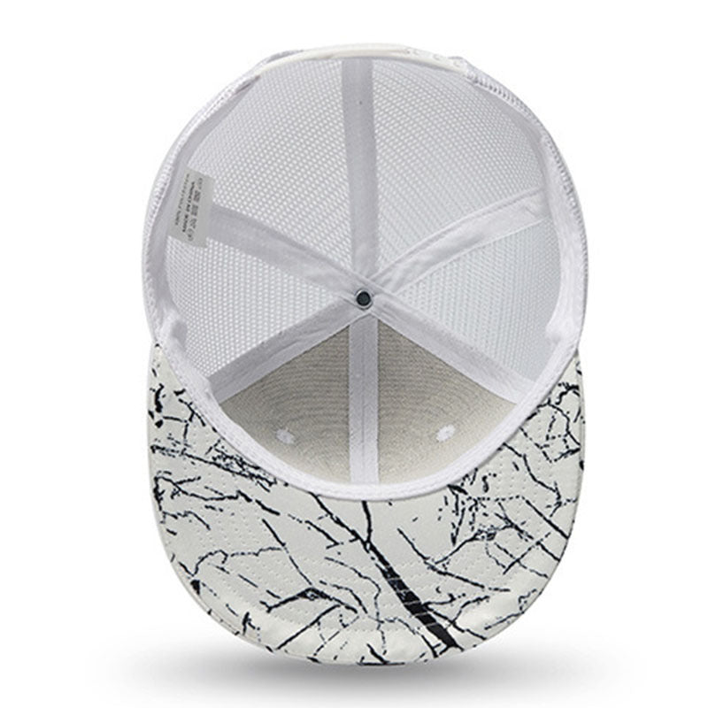 Trendy flat brimmed snapback hatsmesh breathable summer
