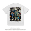 Nba T Shirt Xie Yi Alexander High Street Washed Old Short Sleeve T-shirt Top High-quality pure cotton comfortable and trendy clothing