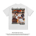 Nba T Shirt Basketball Star Print Short Sleeve T-shirt Top Washed Old High-quality pure cotton comfortable and trendy clothing