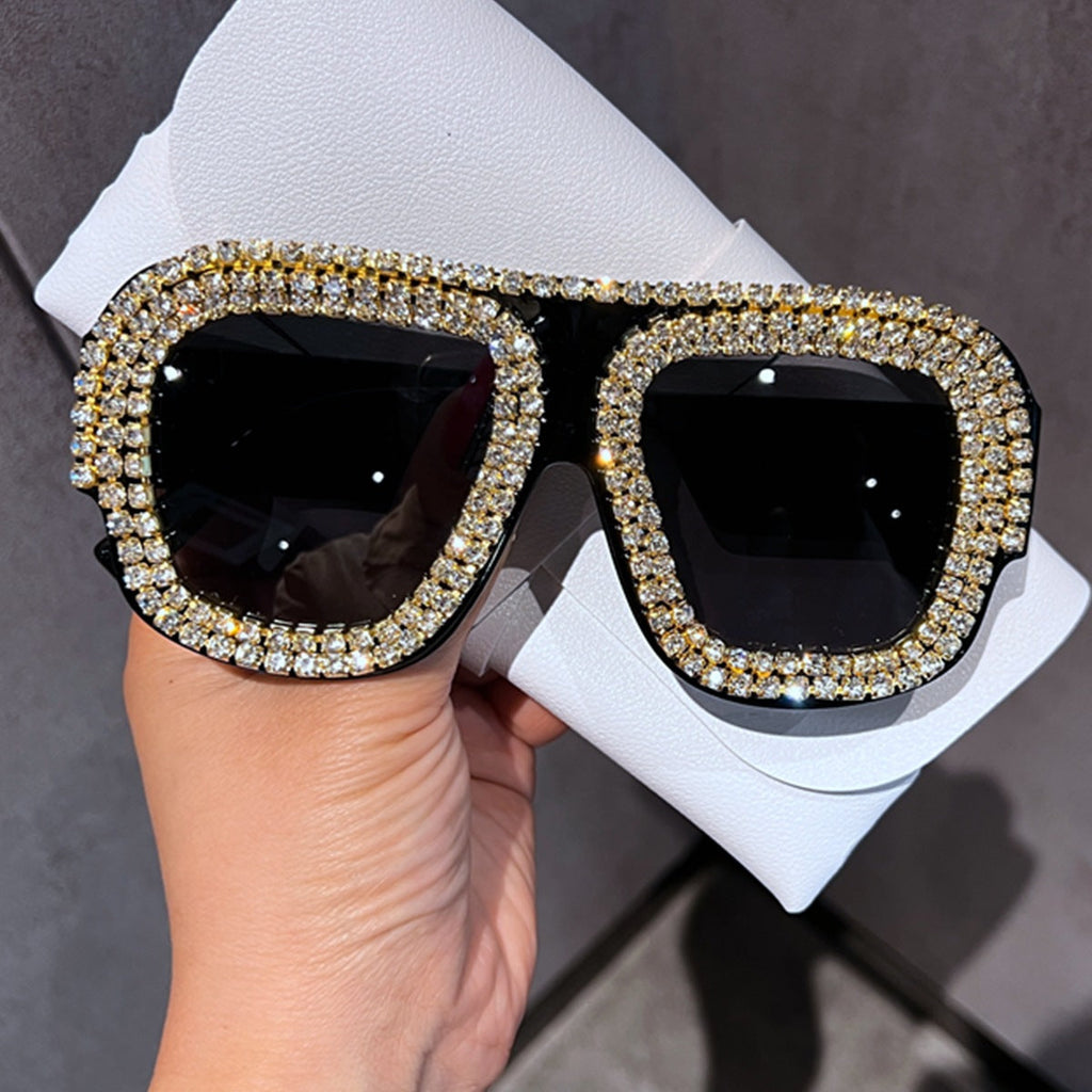 Trendy punk glasses square