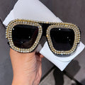 Trendy punk glasses square