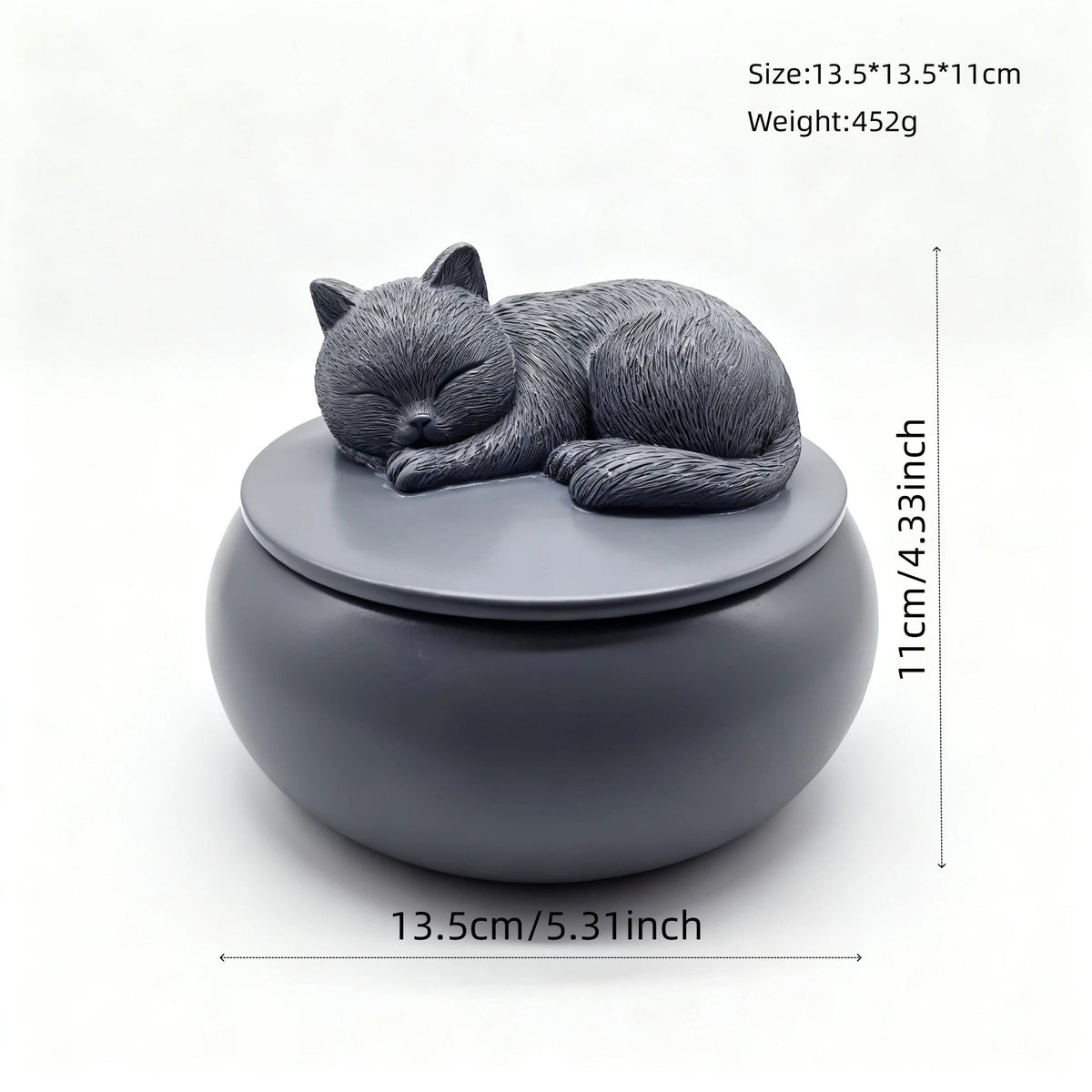 Pet Urn Resin Craft Cat Urn Ornament Creative Home Decor Bedroom Tabletop Pet Souvenir Box Crafts