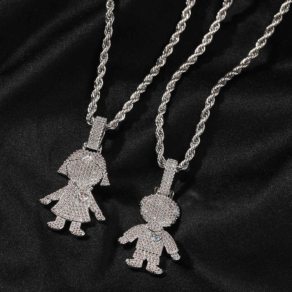 Jewelry Hip Hop Diamond Pendant Necklace Royalty Spectrum St. Valentine's