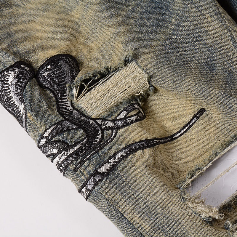 AMIRI Jeans Hole & Patch Stretch Slim Fit #611