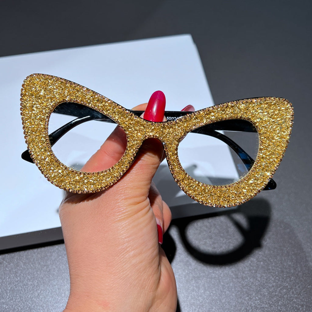 Trendy punk glasses gravel cat eyes