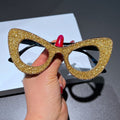 Trendy punk glasses gravel cat eyes