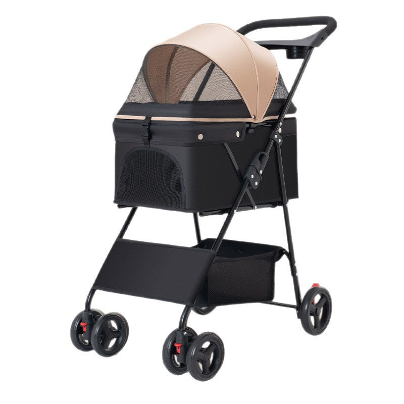 Pet Stroller 2026 Pet Cart Teddy Baby Cart Dog Cat Out Small Pet Cart Light Outdoor Travel