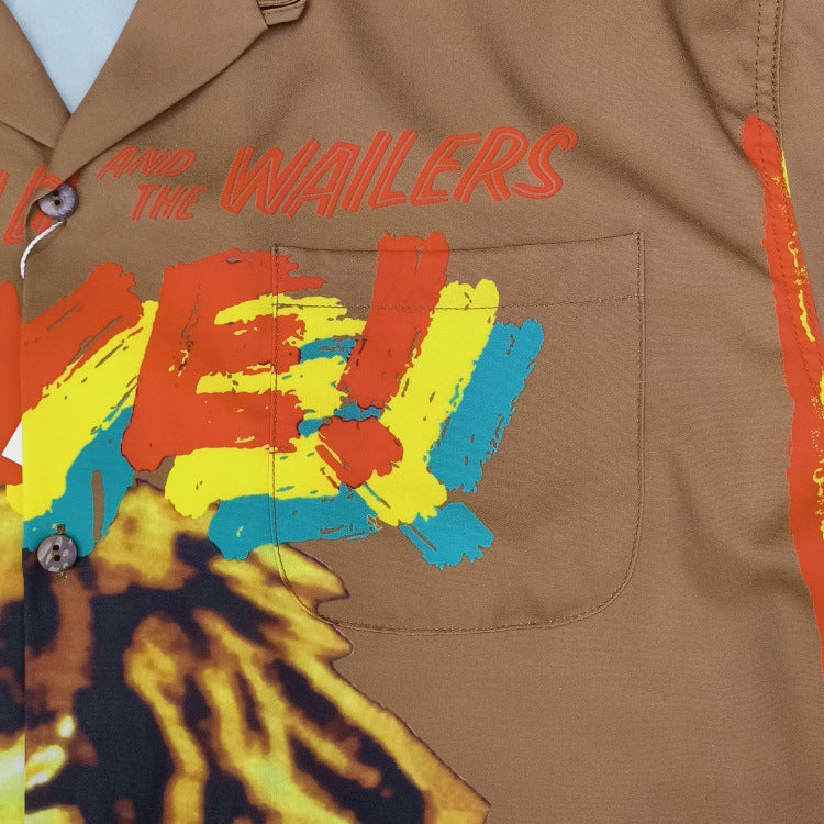 GUILTYPARTIES TIGER Shirts 23SS BOB MARLEY Hawaiian Short Sleeve Shirt