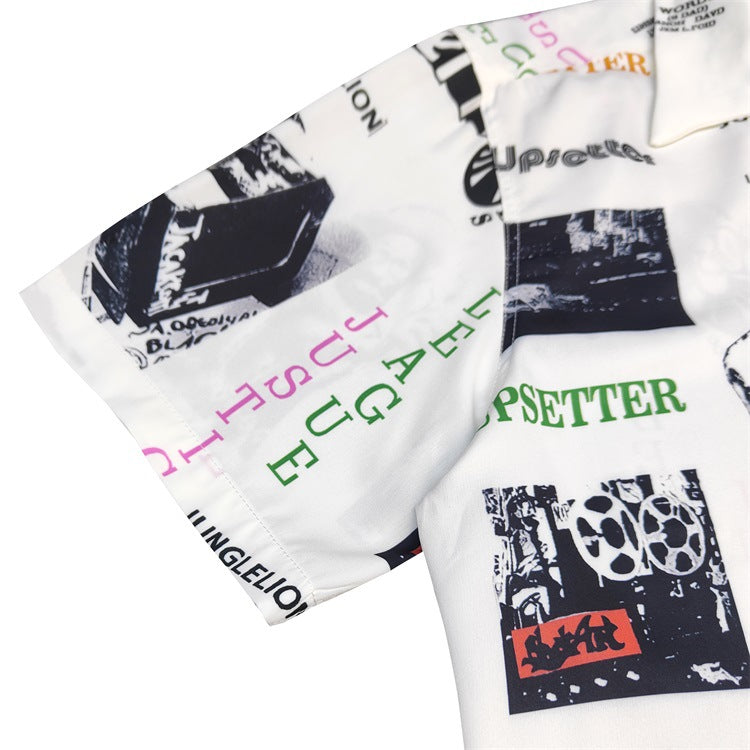 GUILTYPARTIES TIGER Shirts Reggae Element LEE PERRY Co-branded, Hawaiian Short Sleeve Shirt Men