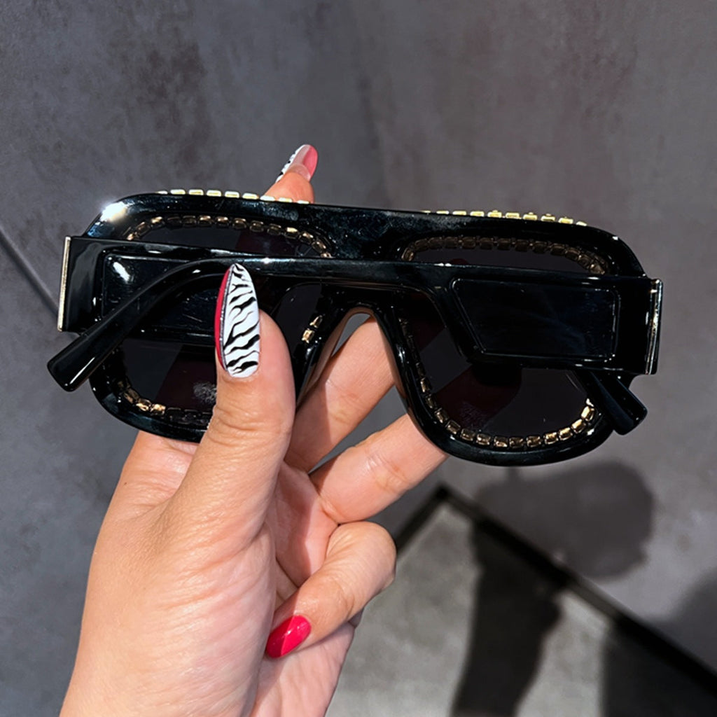 Trendy punk glasses square