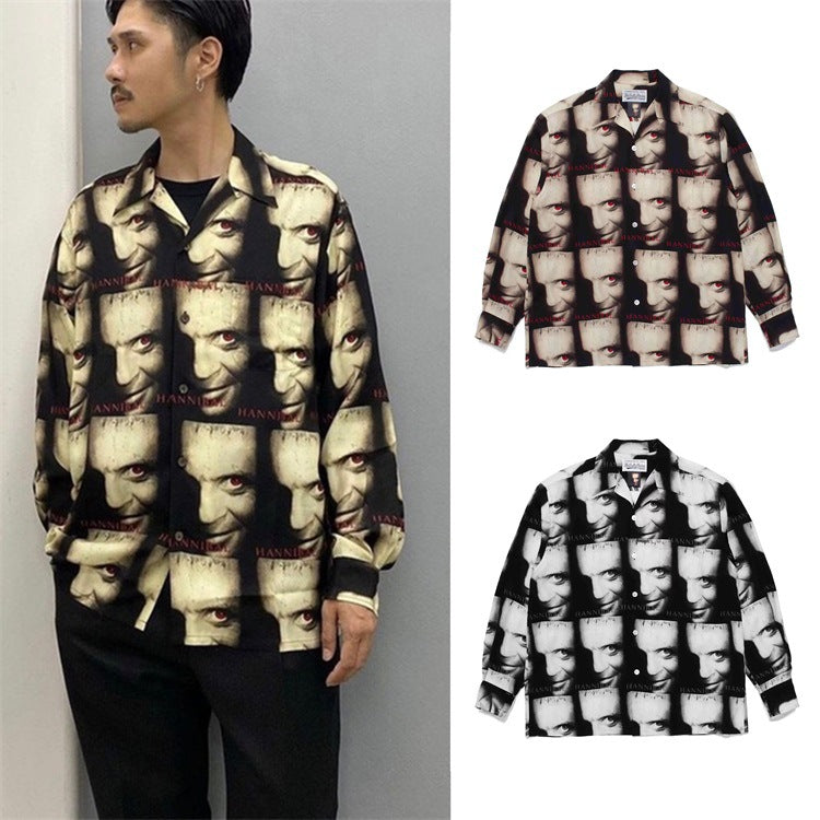 GUILTYPARTIES TIGER Long sleeved shirt Hannibal full print, Hawaiian long sleeve shirt