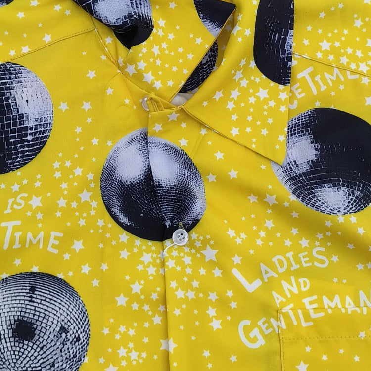 GUILTYPARTIES TIGER Shirts 18SS Disco Ball DISCO Mirror Ball Hawaiian Short Sleeve Shirt