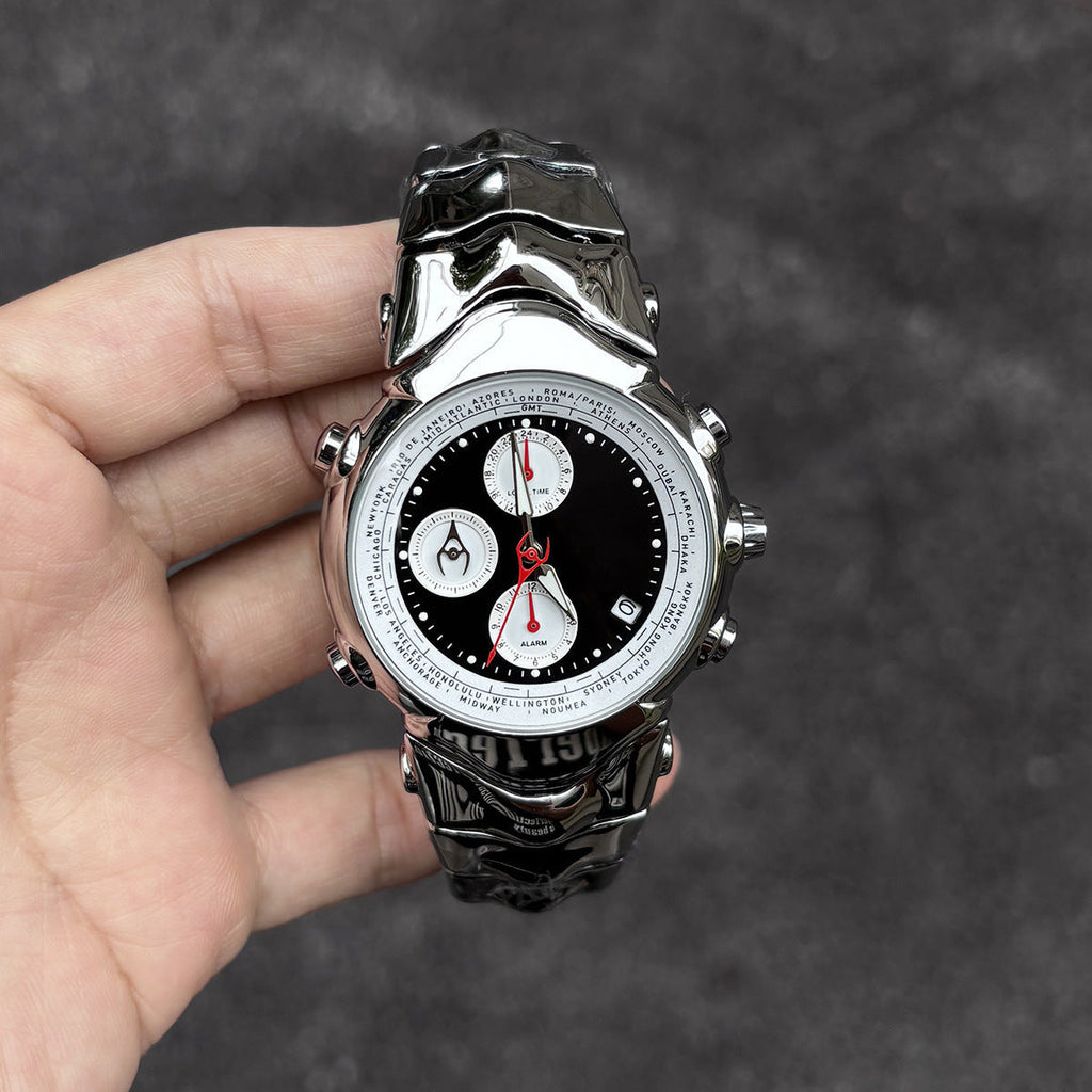 Men's watches dynamic three-eye judge design y2k vintage