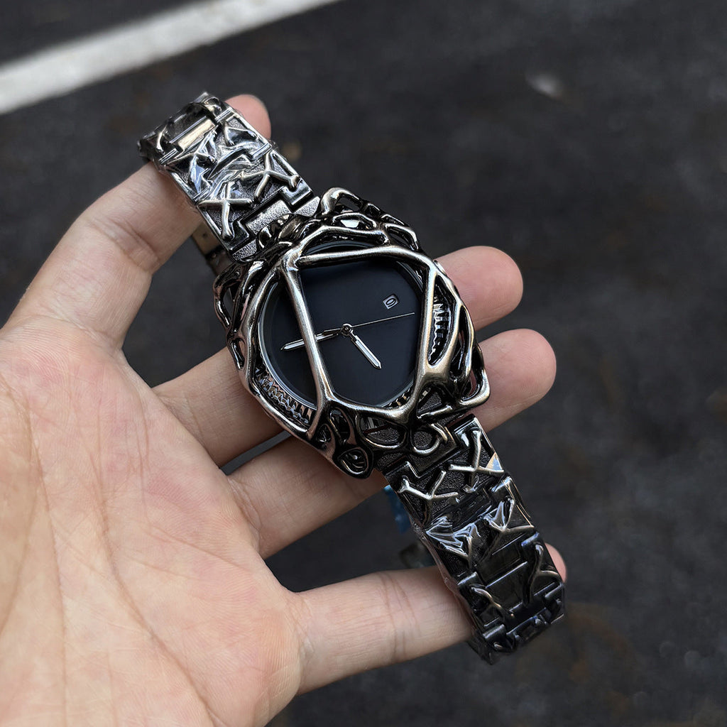 Men's watches y2k men's cobweb alabaster waterproof