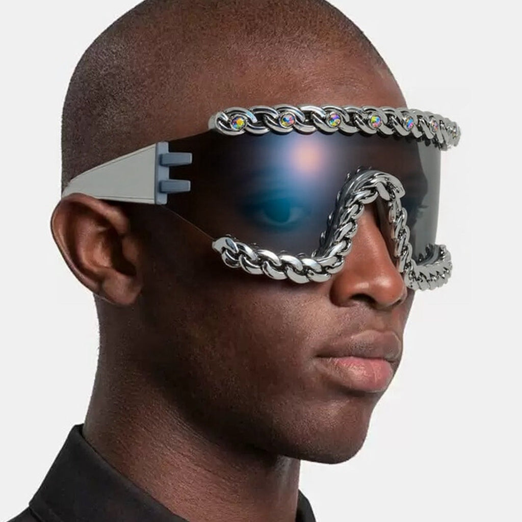 Trendy punk glasses y2k chain