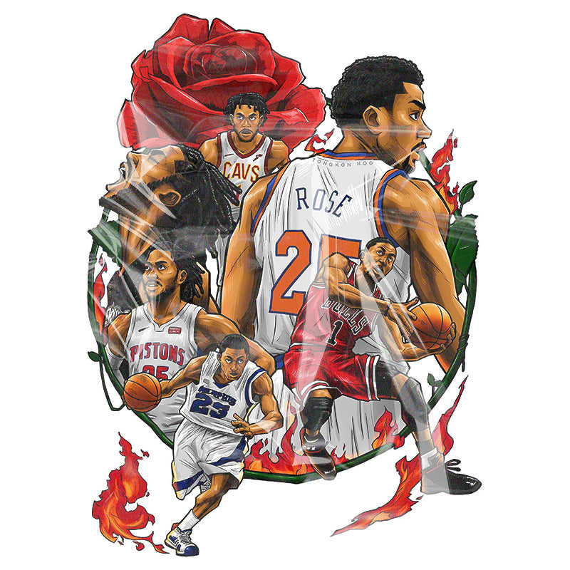 Nba T Shirt Printed Short-Sleeved T-shirt Loose Men's and Women's Basketball High-quality pure cotton comfortable and trendy clothing