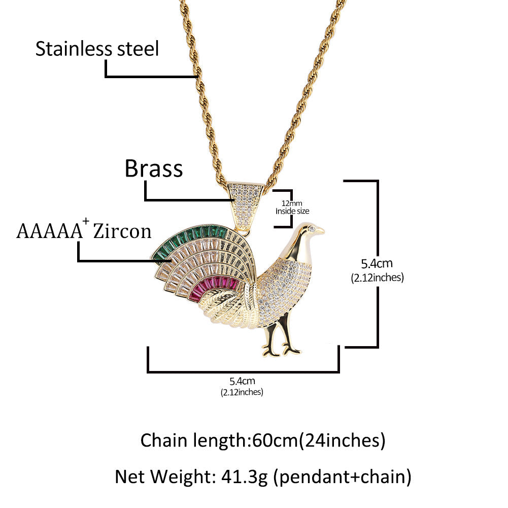 Jewelry Design Diamond Pendant Necklace Animal Jesus Pieces