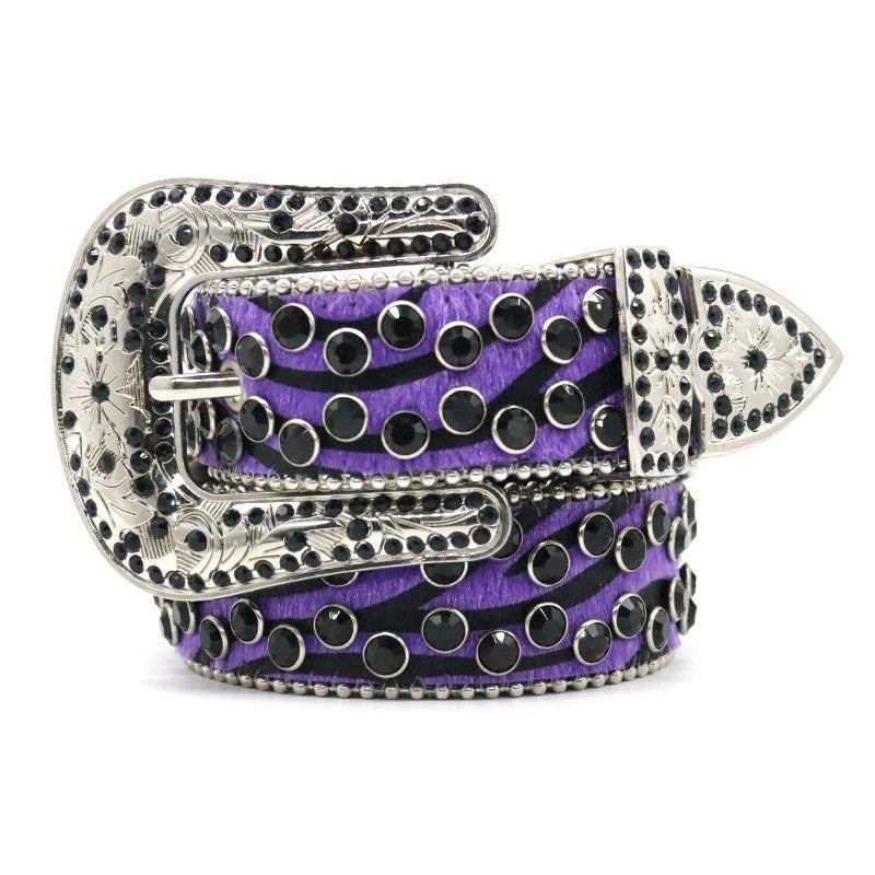 Hip-hop punk rhinestone belt punk style