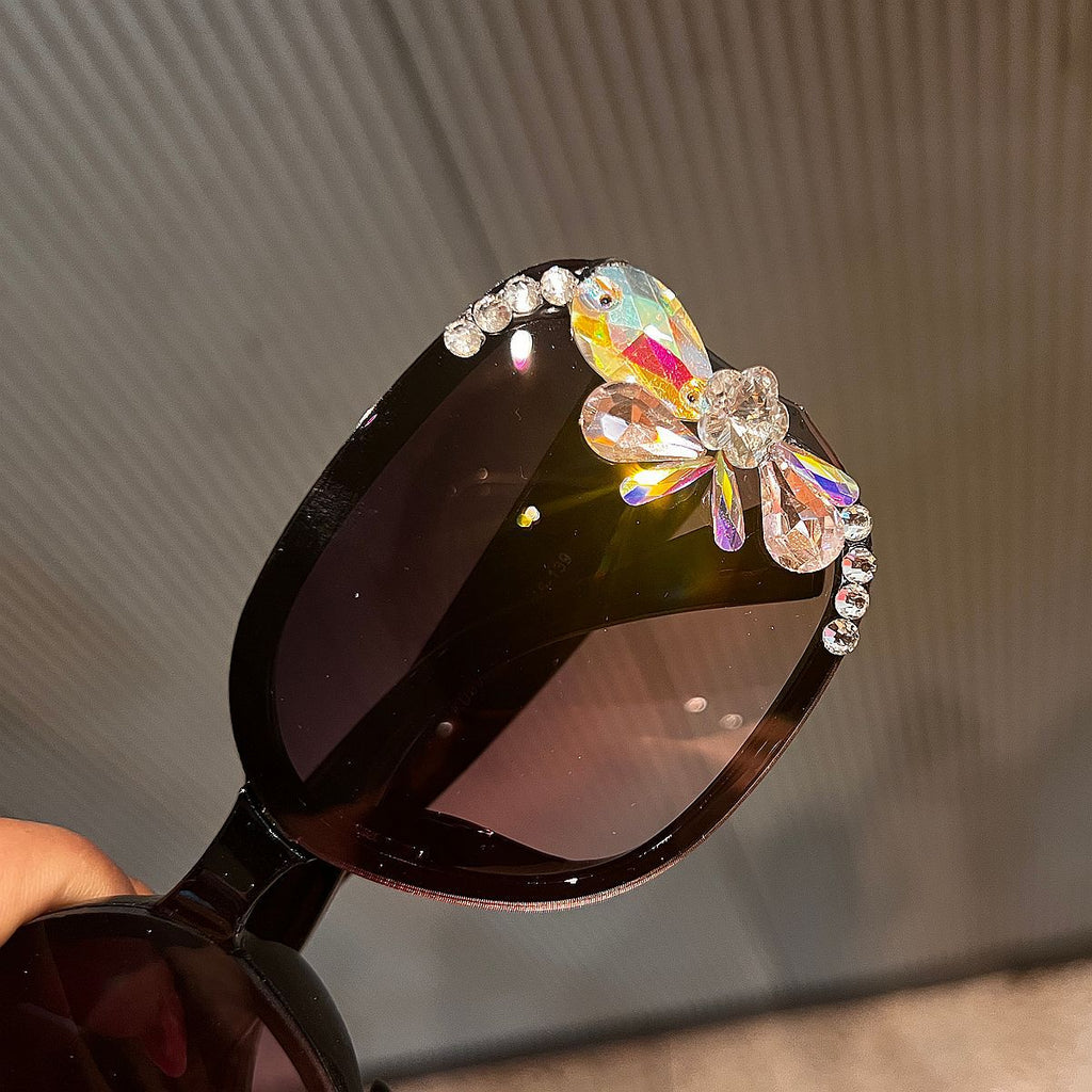 Trendy punk glasses uv protection