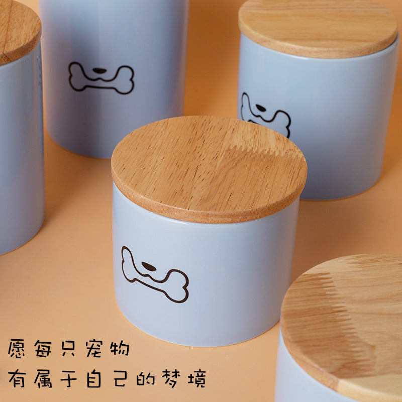 Pet Urn Blue Pet Urn Ceramic Urn Cat Dog Hair Collection Memories Memorial Storage Cross-border Wholesale