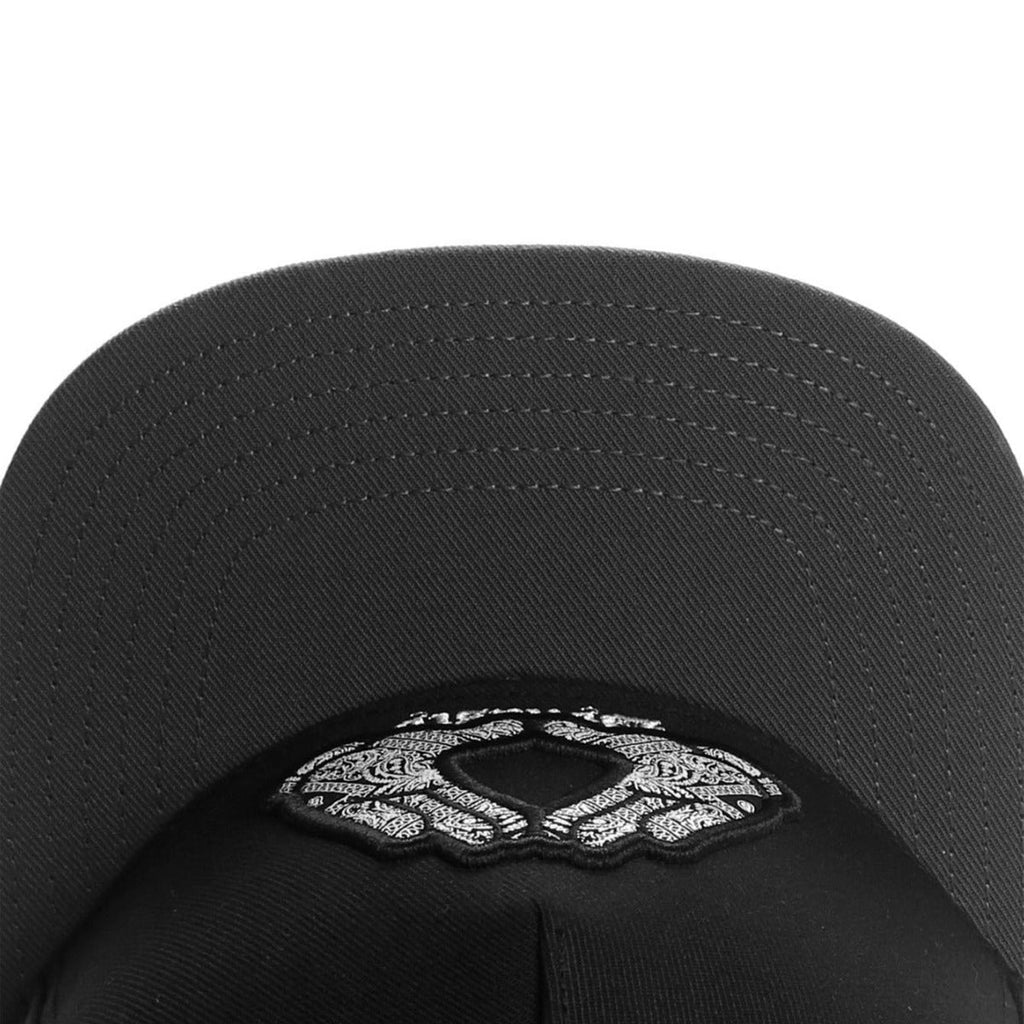Trendy flat brimmed snapback hatscashew pattern