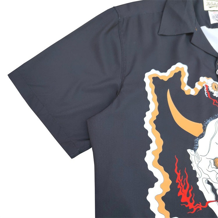 GUILTYPARTIES TIGER Shirts Prajna Wolf Head ALOHA Heaven Tokyo Hawaii Short Sleeve Shirt
