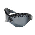 Trendy punk glasses: futuristic y2k integrated goggles - unique, niche design party sunglasses for men and women - bold and edgy eyewear