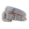 Hip-hop punk rhinestone belt flower buckle accessories punk style
