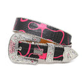 Hip-hop punk rhinestone belt punk style