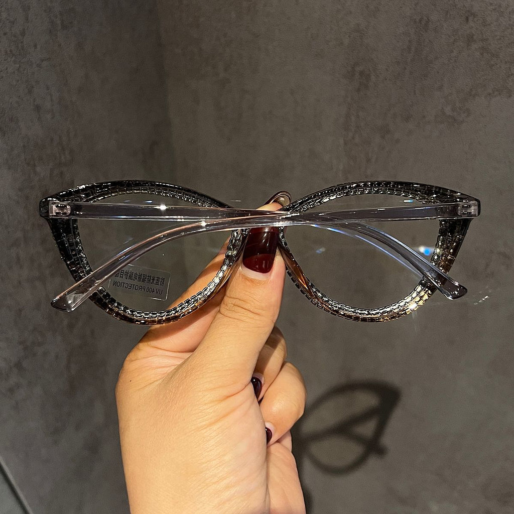 Trendy punk glasses anti-blue light