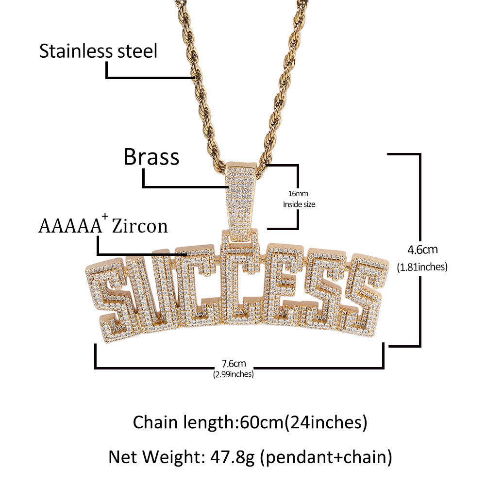Jewelry Hip Hop success Alphabet Pieces Spectrum