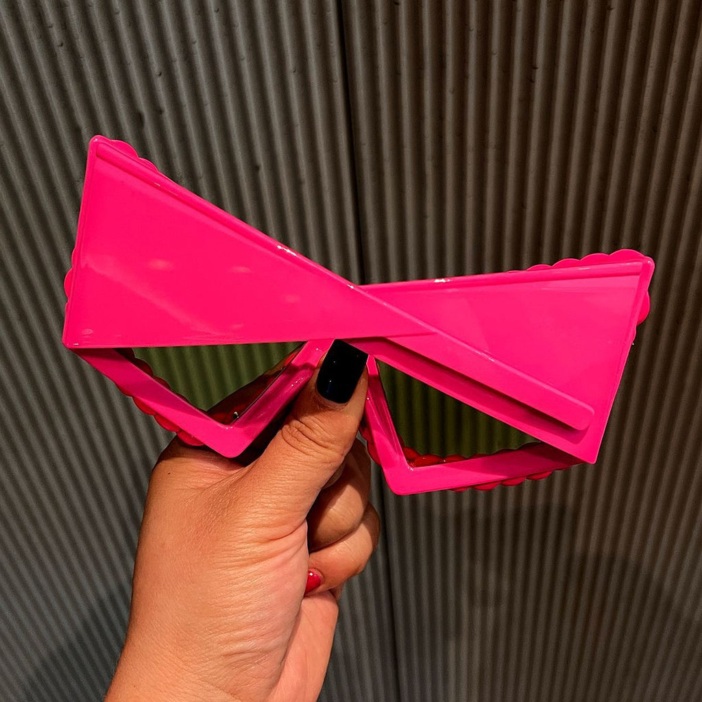 Trendy punk glasses chain retro cat eye